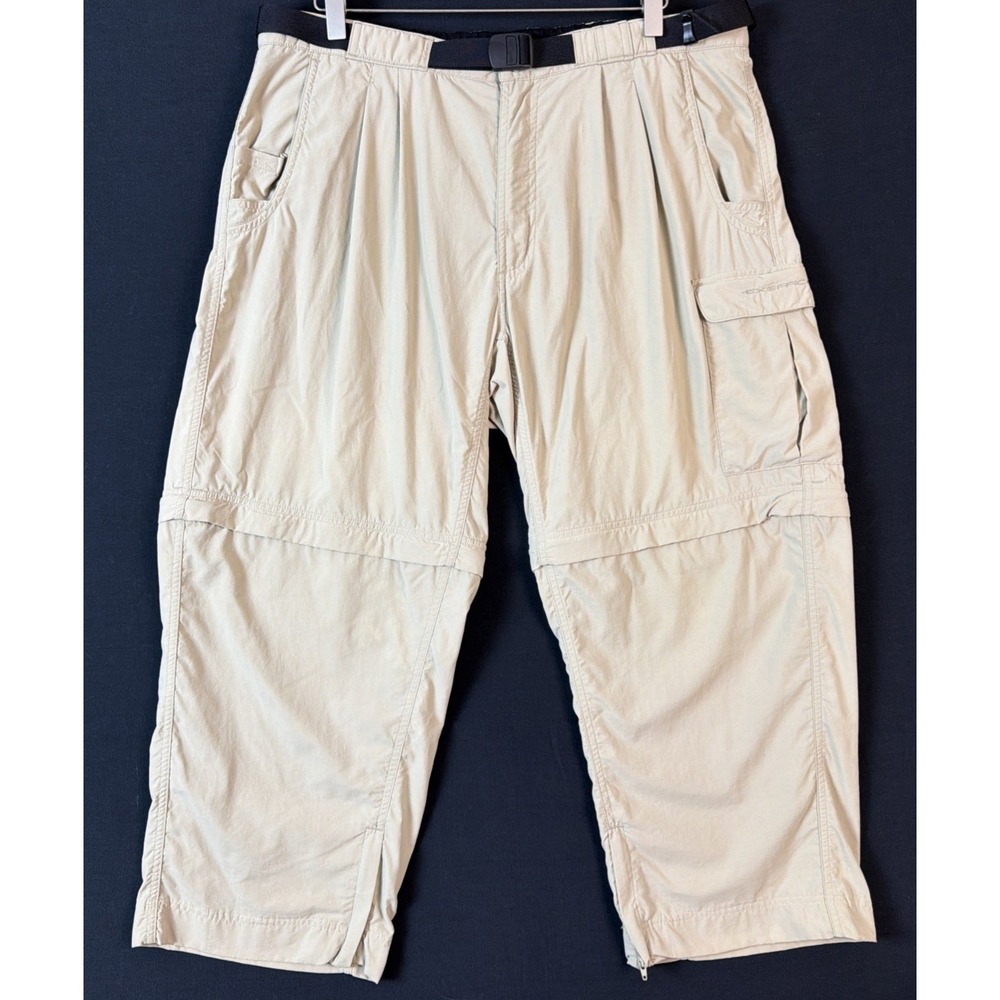 ExOfficio Mens Convertible Zip Off Hiking Outdoor Cargo Pants  Khaki Large 36-38